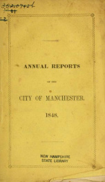 Report of the selectmen of the Town of Manchester 1848_cover