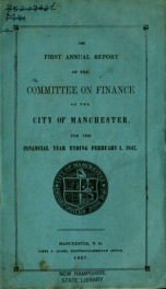 Report of the selectmen of the Town of Manchester 1847_cover