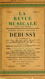 Numéro spécial consacré à la memoire de Claude Debussy_cover