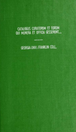 Catalogus curatorum et eorum qui munera et officia gesserunt, quique aliquo gradu exornati fuerunt in Collegio Frankliniensi ... 1846, 1853_cover