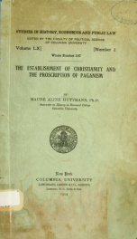 The establishment of Christianity and the proscription of paganism_cover