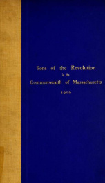 Register of members of the Society of Sons of the Revolution in the Commonwealth of Massachusetts_cover