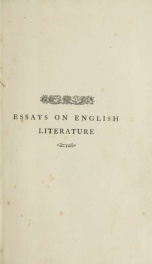 Essays on English literature_cover