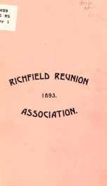 Minutes of Richfield reunion association ... 1893-_cover