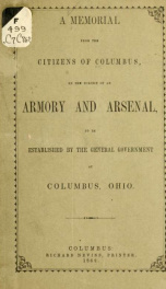 A memorial from the citizens of Columbus, on the subject of an armory and arsenal_cover