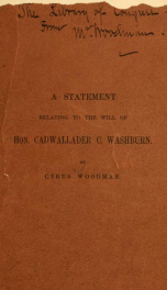 A statement relating to the will of Hon. Cadwallader C. Washburn_cover