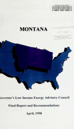 Governor's low income energy advisory council : final report 1998_cover