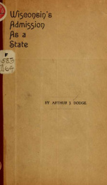 Wisonsin's admission as a state_cover