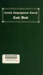 Central Congregational church cook book;_cover