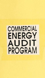 Commercial Energy Audit Program / Montana Department of Natural Resources and Conservation 1988_cover