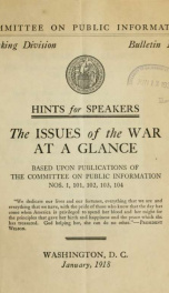 The issues of the war at a glance_cover