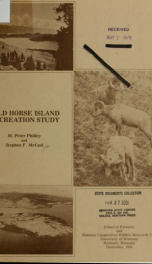 Wild Horse Island recreation study 1978_cover