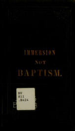 Immersion not baptism_cover