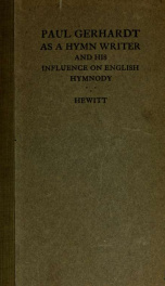 Paul Gerhardt as a hymn writer and his influence on English hymnody_cover