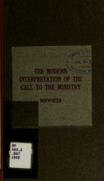 The modern interpretation of the call to the ministry_cover