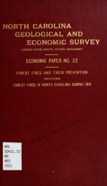 Forest fires and their prevention : including, Forest fires in North Carolina during 1910_cover