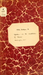 Speech of Hon. Graham N. Fitch, of Indiana, on the constitution of Kansas;_cover