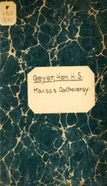 Speech of Hon. H. S. Geyer, of Missouri, on the Kansas controversy_cover