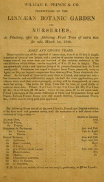 William R. Prince & Co. proprietors of the Linn©an Botanic Garden and Nurseries, at Flushing, offer the following fruit trees of extra size, for sale, March 1st, 1846_cover