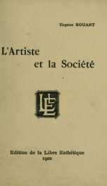 L'artiste et la société_cover