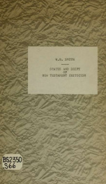Status and drift of New Testament criticism_cover