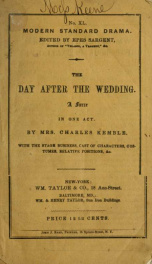 The day after the wedding : a farce in one act_cover