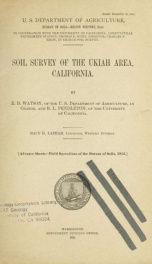 Soil survey of the Ukiah area, California_cover
