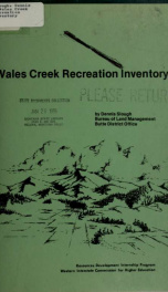 Wales Creek recreation inventory 1977_cover