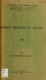 Forest products of Canada, 1910_cover