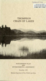 Thompson Chain of Lakes : management plan and environmental assessment 1993_cover
