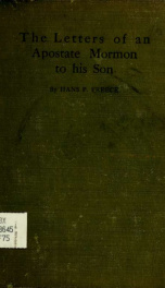The letters of an apostate Mormon to his son_cover