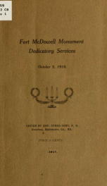 Fort McDowell monument dedicatory services, October 5, 1916_cover