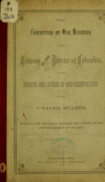 The Committee of one hundred of the citizens of the District of Columbia_cover