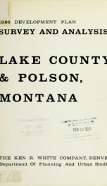 1986 development plan : survey and analysis, Lake County & Polson, Montana 1986_cover