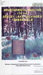 Environmental analysis for the Seeley Lake salvage II timber sale 2002_cover