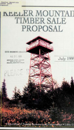 Keeler Mountain timber sale proposal : final environmental impact statement 1999_cover