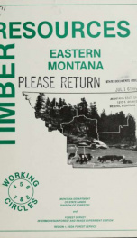 Timber resources of eastern Montana 1983_cover