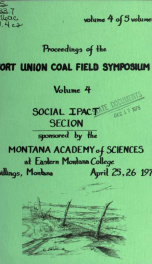 Proceedings of the Fort Union Coal Field Symposium 1975 V. 4_cover