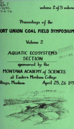 Proceedings of the Fort Union Coal Field Symposium 1975 V. 2_cover