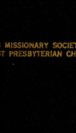 Calendar of the Woman's Missionary Society of the First Presbyterian Church yr.1921-1922_cover