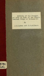 Effects of the drought of 1870 on some of the experimentalcrops at Rothamsted_cover