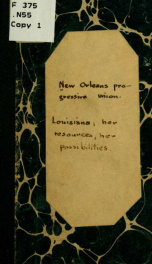 Louisiana; her resources and possibilities_cover