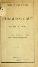 Annual report of the topographical survey of Louiiana_cover
