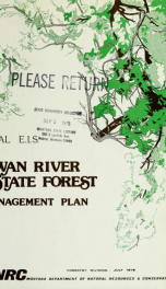 Swan River State Forest management plan : final environmental impact statement 1978_cover