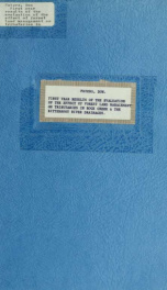 First year results of the evaluation of the effect of forest land management on tributaries in Rock Creek and the Bitterroot River drainages 1986?_cover