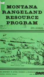 Montana rangeland resource program 1977_cover