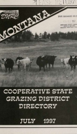 Montana cooperative state grazing district directory 1997_cover