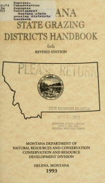 Montana state grazing districts handbook 1993_cover