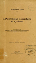 A psychological interpretation of mysticism .._cover