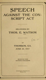 Speech against the conscript act_cover